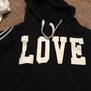 Black Cropped Hoodie